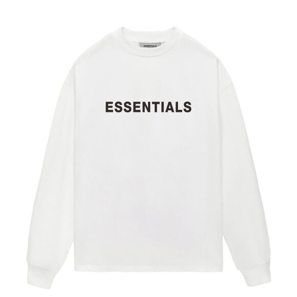 ESSENTIALS 3D Silicone Lettering Long Sleeve T-Shirt - Picture 1 of 2
